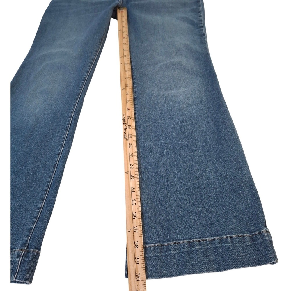 Wrangler Retro Flare Leg Jeans 33x32 Medium Wash Adjustable Waist Stretch - Picture 9 of 11